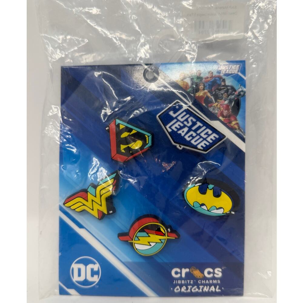 Jibbitz Charms Crocs Original Justice League DC Shoe Charms 5 Piece Set